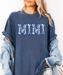 blue toile de jouy mimi shirt floral mothers day gift for grandma best mimi t shirt unique floral design mom life shirt 1wz8u