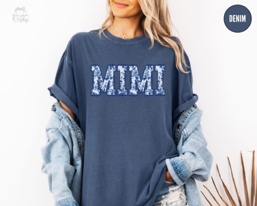 blue toile de jouy mimi shirt floral mothers day gift for grandma best mimi t shirt unique floral design mom life shirt 1wz8u