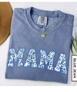 blue toile mama shirt floral chinoiserie tee for moms cute mom life t shirt ideal for mothers day and new mom gifts ob3x3