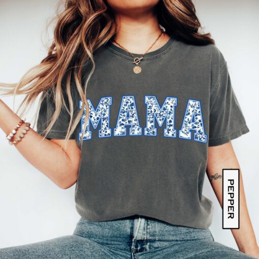 blue toile mama shirt floral chinoiserie tee for moms cute mom life t shirt ideal for mothers day and new mom gifts shc0z scaled