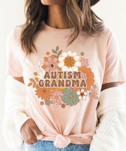 boho floral autism awareness shirt for grandma cute neuro diverse gift fall design for autism grandmothers ca0lr