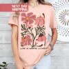 Boho Floral Mom Shirt with Wildflowers Nature Lover Design Perfect for Mothers Day and Botanical Enthusiasts