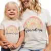 boho grandma shirt matching grandma and granddaughter t shirt grammy and me pregnancy gift for new moms ocw4v