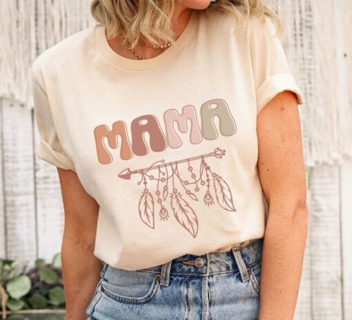 boho mama shirt for new moms personalized mothers day gift baby shower pregnancy t shirt with arrow design rbagw