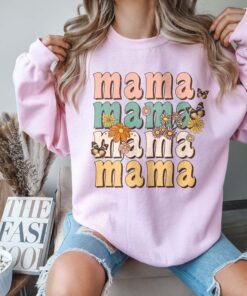 boho mama sweatshirt cute mom crewneck graphic tee for mothers day best mom ever gift p099j