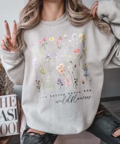 boho wildflowers floral graphic tee plant mom sweatshirt for nature lovers and gardening moms 4gzqf