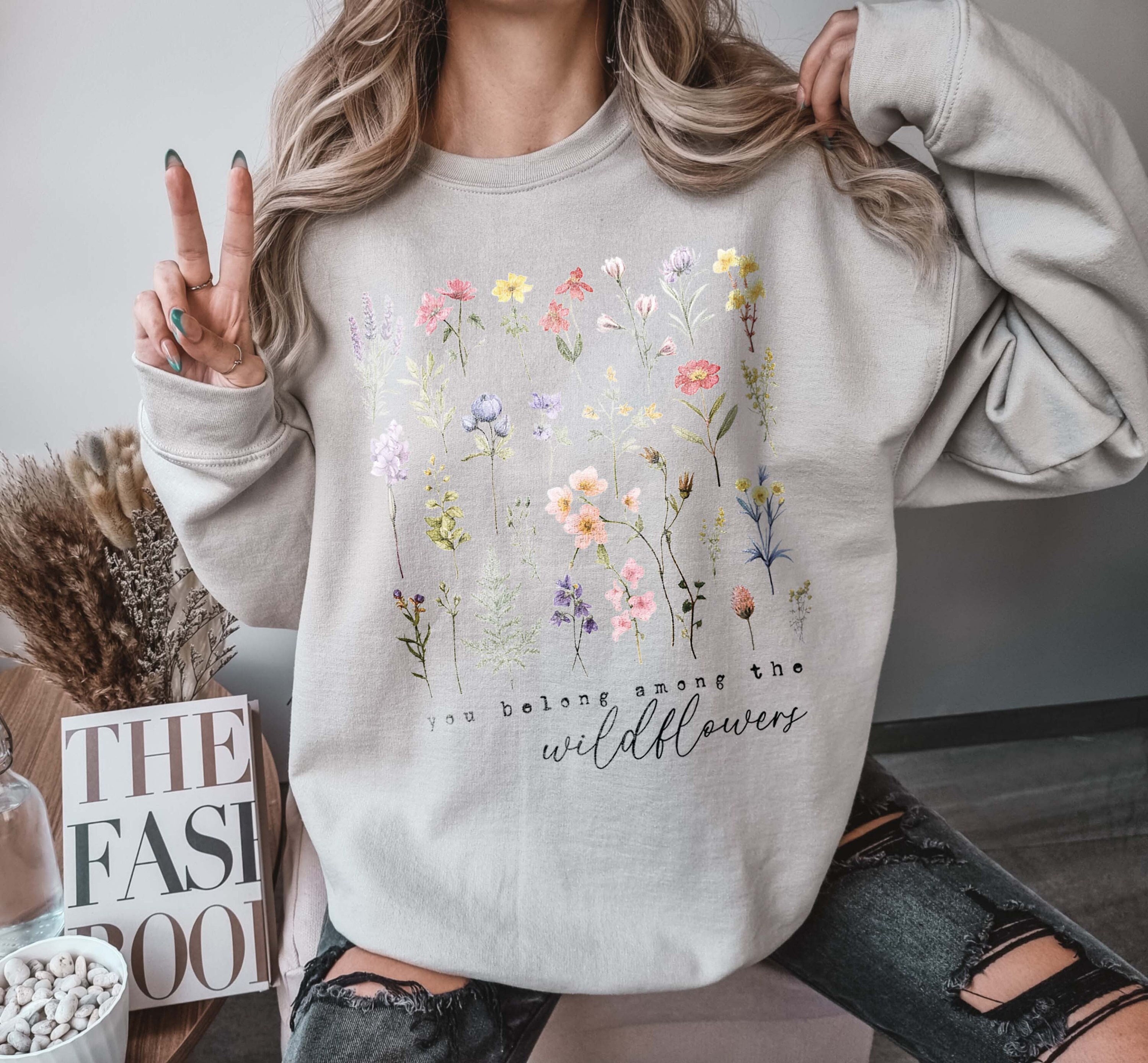 boho wildflowers floral graphic tee plant mom sweatshirt for nature lovers and gardening moms 4gzqf scaled