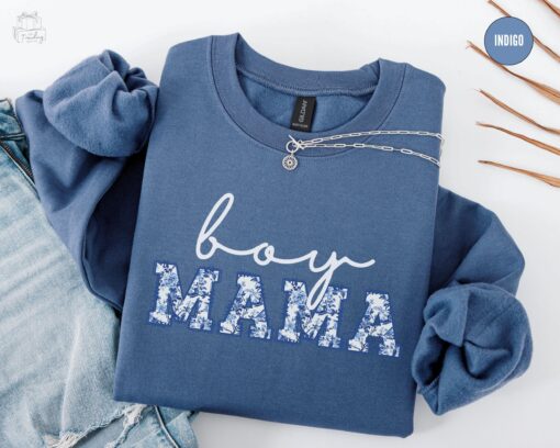 boy mama sweatshirt for new moms gender reveal pregnancy announcement crewneck baby shower shirt g1khv