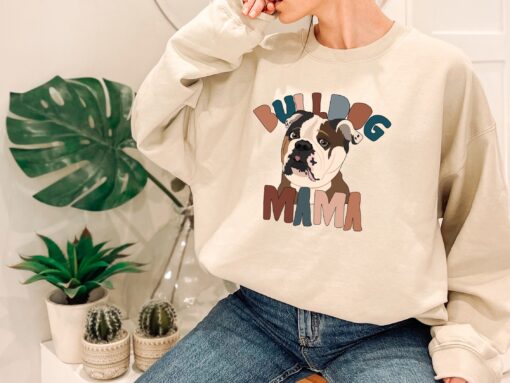 brown bulldog mama shirt cute bulldog mom tee for dog lovers unique bulldog gifts for dog moms mvk02