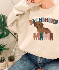 brown dachshund mama t shirt for dog moms funny pet lover shirt unique gifts for women dog lover apparel ex5hx