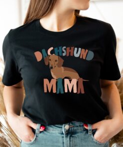 brown dachshund mama t shirt for dog moms funny pet lover shirt unique gifts for women dog lover apparel tcmud