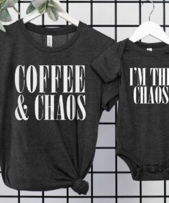 caffeine and chaos shirt for moms funny mom life shirt best mothers day shirts matching mom and me t shirts lah88