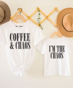 caffeine and chaos shirt for moms funny mom life shirt best mothers day shirts matching mom and me t shirts nppc9