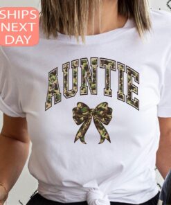 camo bow auntie shirt camouflage gigi shirt new aunt gift mothers day shirt funny aunt shirts for women hicxv