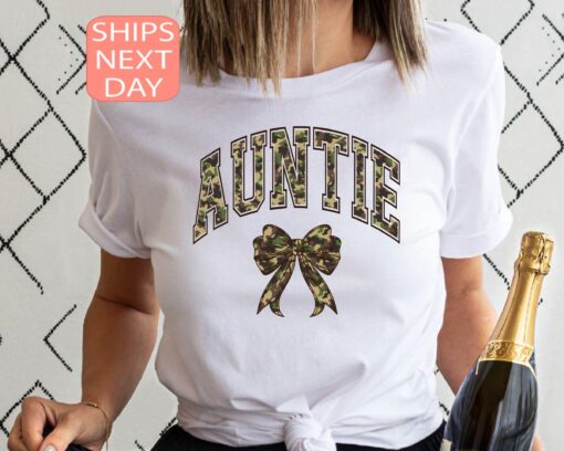 camo bow auntie shirt camouflage gigi shirt new aunt gift mothers day shirt funny aunt shirts for women