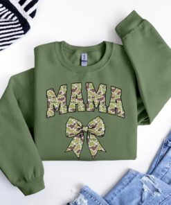 camo bow sweatshirt for women mama camo sweatshirt womens camouflage top unique camo shirt for moms y5lnd