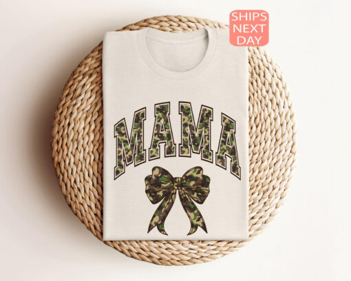camo mama shirt with bow design for new moms unique mothers day gift cute camouflage mom sweatshirt