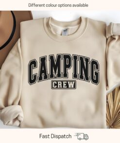 camping crew shirt and hoodie for men and women adventure apparel cute camping sweatshirt for hiking lovers khqhz