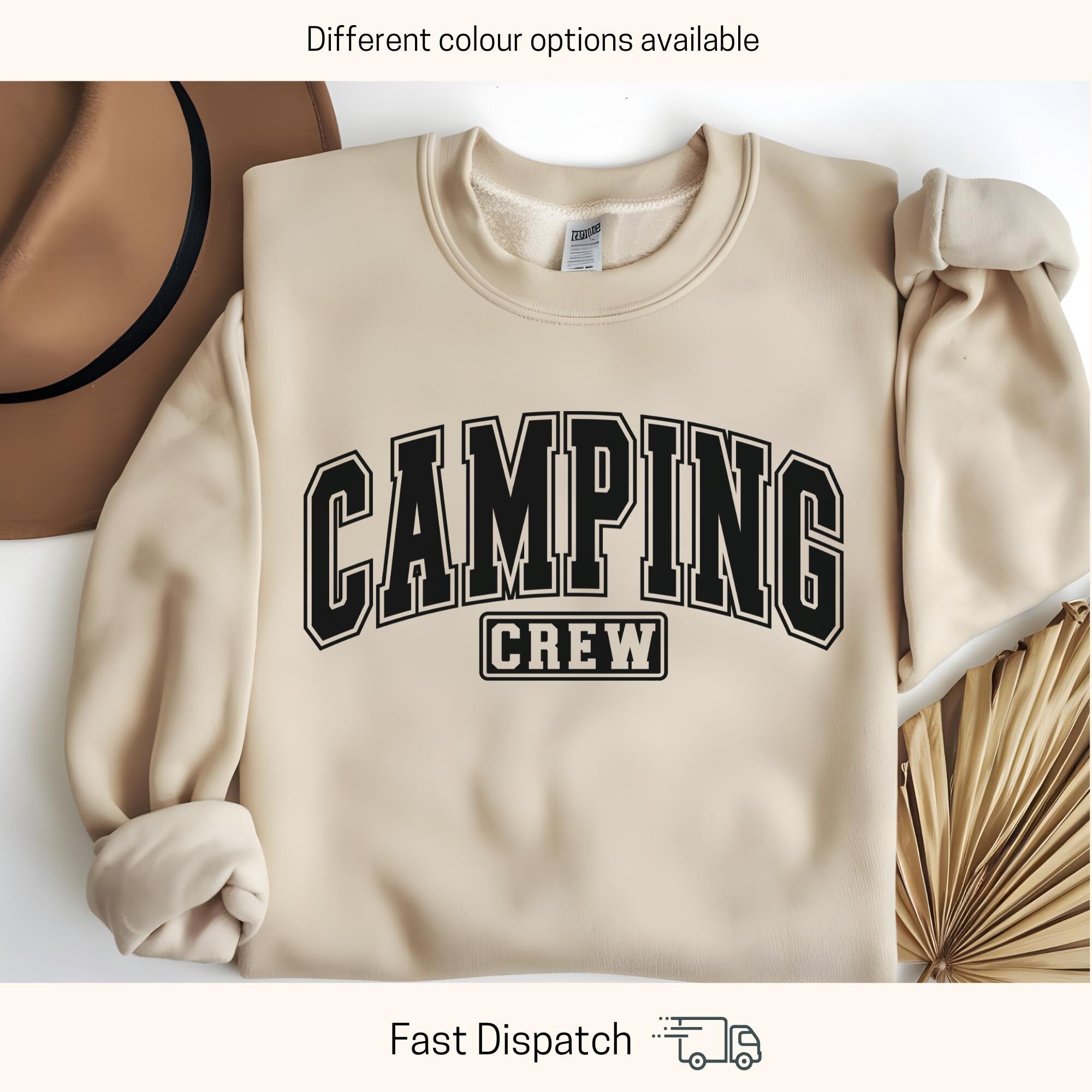 camping crew shirt and hoodie for men and women adventure apparel cute camping sweatshirt for hiking lovers khqhz