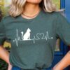 cat heartbeat shirt for cat lovers funny cat mom t shirt cat life tee gift for cat owners unique cat lover apparel dghki