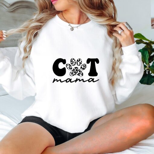 cat mama sweater cute cat sweatshirt for cat lovers with paw print design perfect for cat mom gifts zo3zl