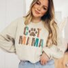 cat mama sweatshirt for pet lovers cat mom leopard print hoodie womens cat themed gifts mothers day shirt prjih