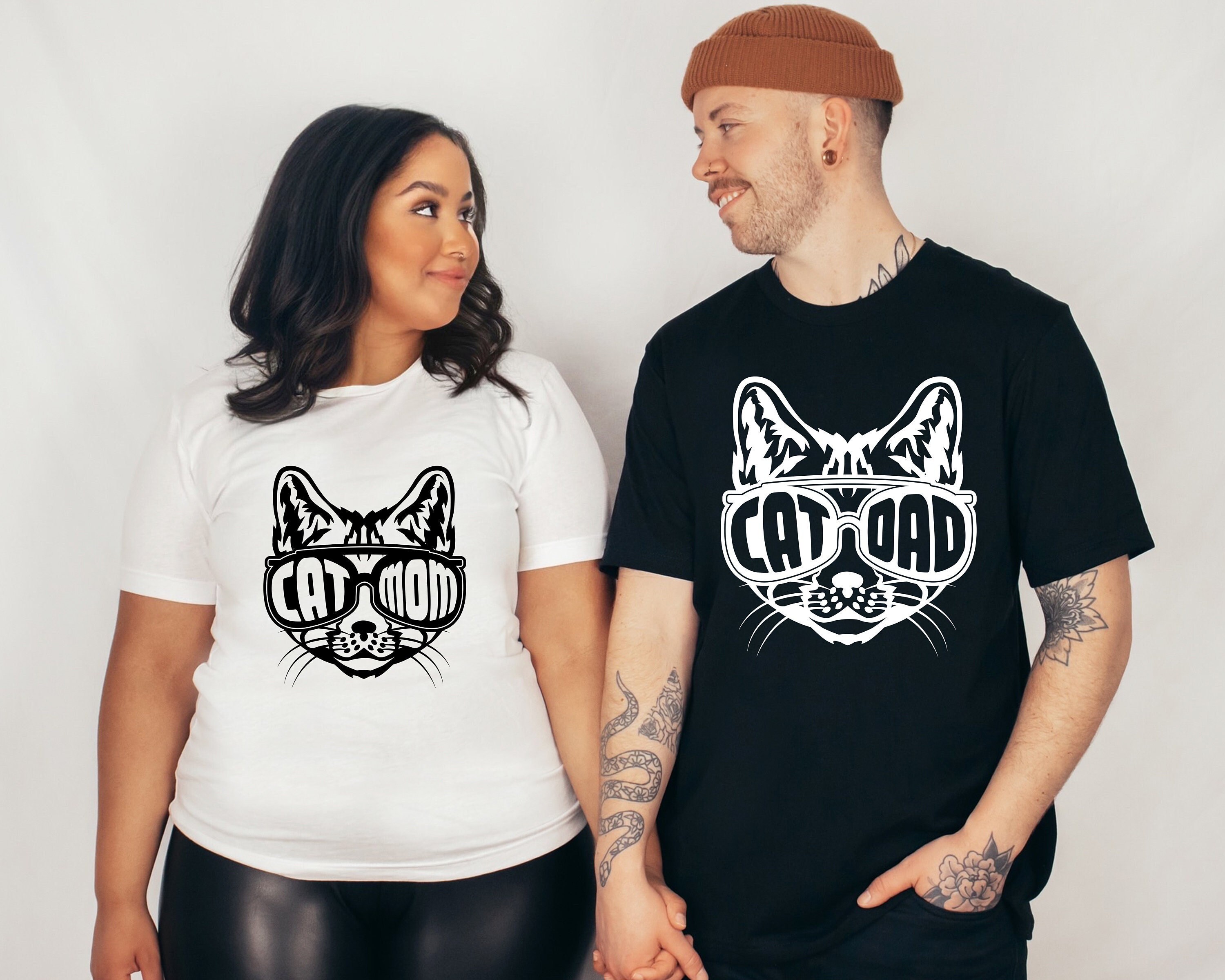 cat mom and cat dad matching shirts for mothers day and fathers day family clothing for parents by6hq scaled