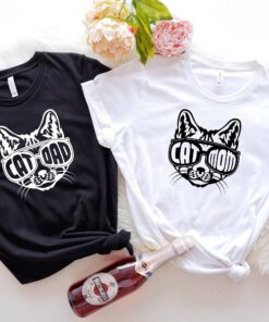 cat mom cat dad shirt matching family shirts for mothers day and fathers day personalized couple apparel dtwka