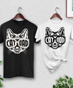 cat mom cat dad shirt matching family shirts for mothers day and fathers day personalized couple apparel nnmki