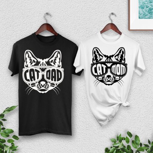 cat mom cat dad shirt matching family shirts for mothers day and fathers day personalized couple apparel nnmki scaled