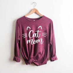 cat mom shirt for mothers day best mom gift long sleeve trendy t shirt funny cat lover apparel 9lc5t