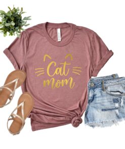 cat mom shirt for mothers day best mom gift long sleeve trendy t shirt funny cat lover apparel tjdfc