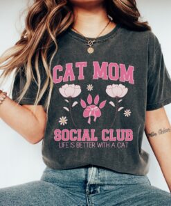 cat mom social club shirt for cat lovers funny cat mama t shirt mothers day gift cute cat mom vibes xrhir