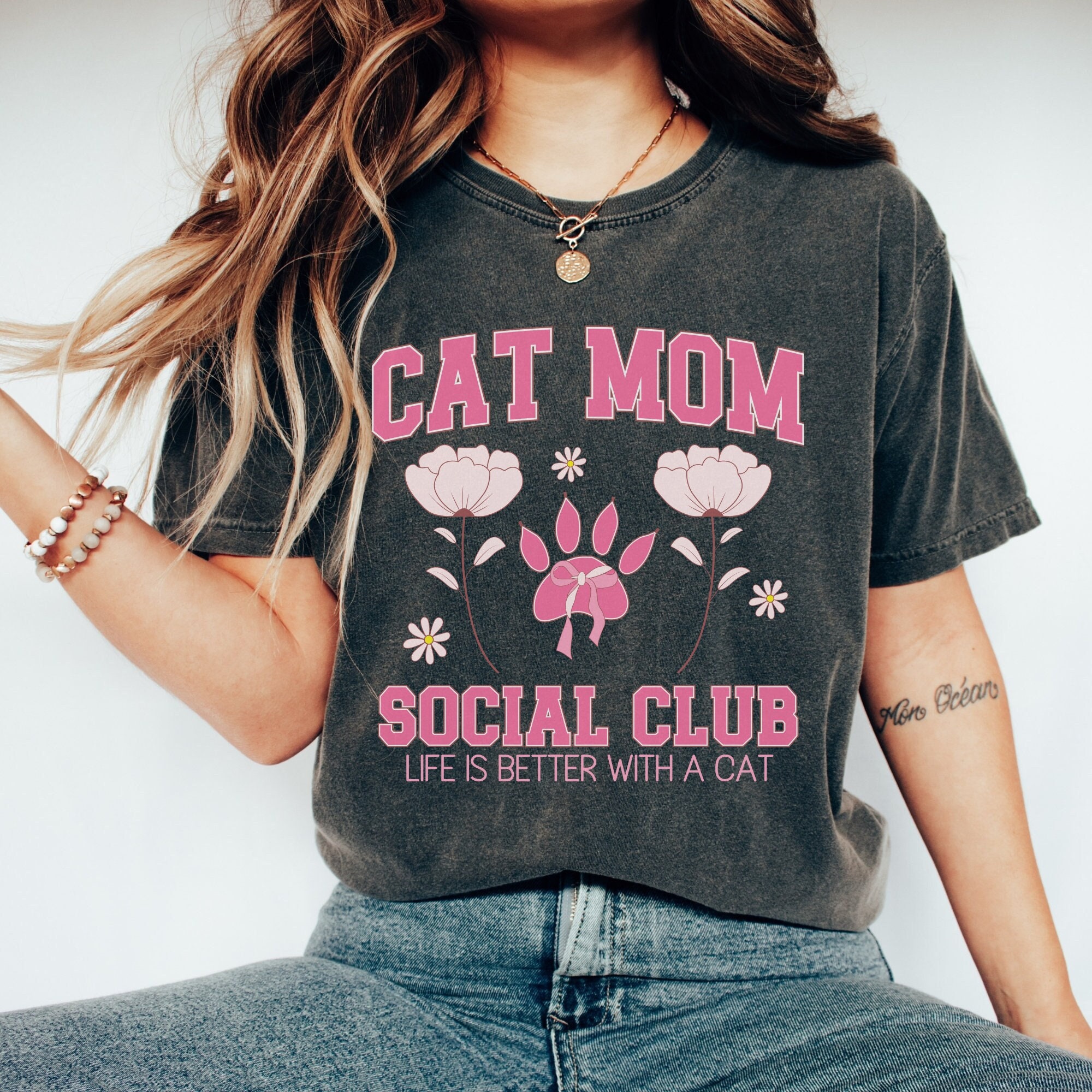 cat mom social club shirt for cat lovers funny cat mama t shirt mothers day gift cute cat mom vibes