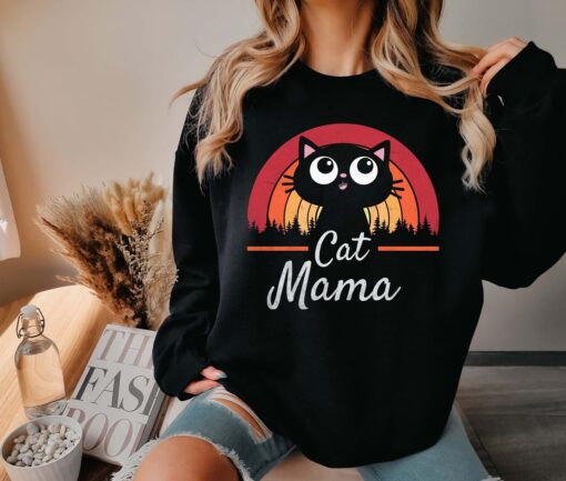 cat mom sweatshirt for cat lovers black cat sweater unique gifts for cat mothers and crazy cat ladies aydm4 scaled