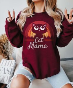 cat mom sweatshirt for cat lovers black cat sweater unique gifts for cat mothers and crazy cat ladies xluvi