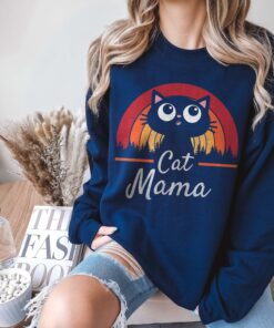 cat mom sweatshirt for cat lovers black cat sweater unique gifts for cat mothers and crazy cat ladies zpg3a