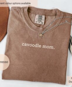 cavoodle mom shirt for dog owners minimalist design comfortable t shirt trendy gift for mothers and dog lovers ic38u