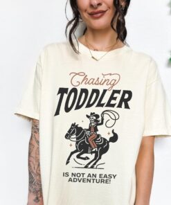 chasing toddler adventure graphic tee for moms vintage inspired western retro cowgirl shirt i1x8u