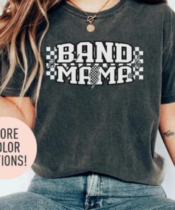 checkered band mom shirt retro style mom life shirt for school band appreciation unique gift for moms gzlbv