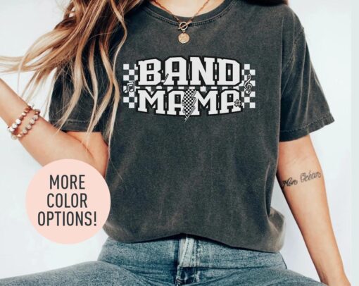checkered band mom shirt retro style mom life shirt for school band appreciation unique gift for moms gzlbv