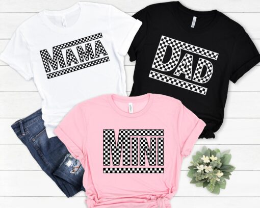 checkered family matching t shirt set for mom dad and mini trendy retro tee for family outfits tyluj
