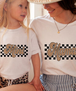 checkered mama mini matching set for mom and child cute mommy and me shirt perfect for mothers day celebrations rhx3m