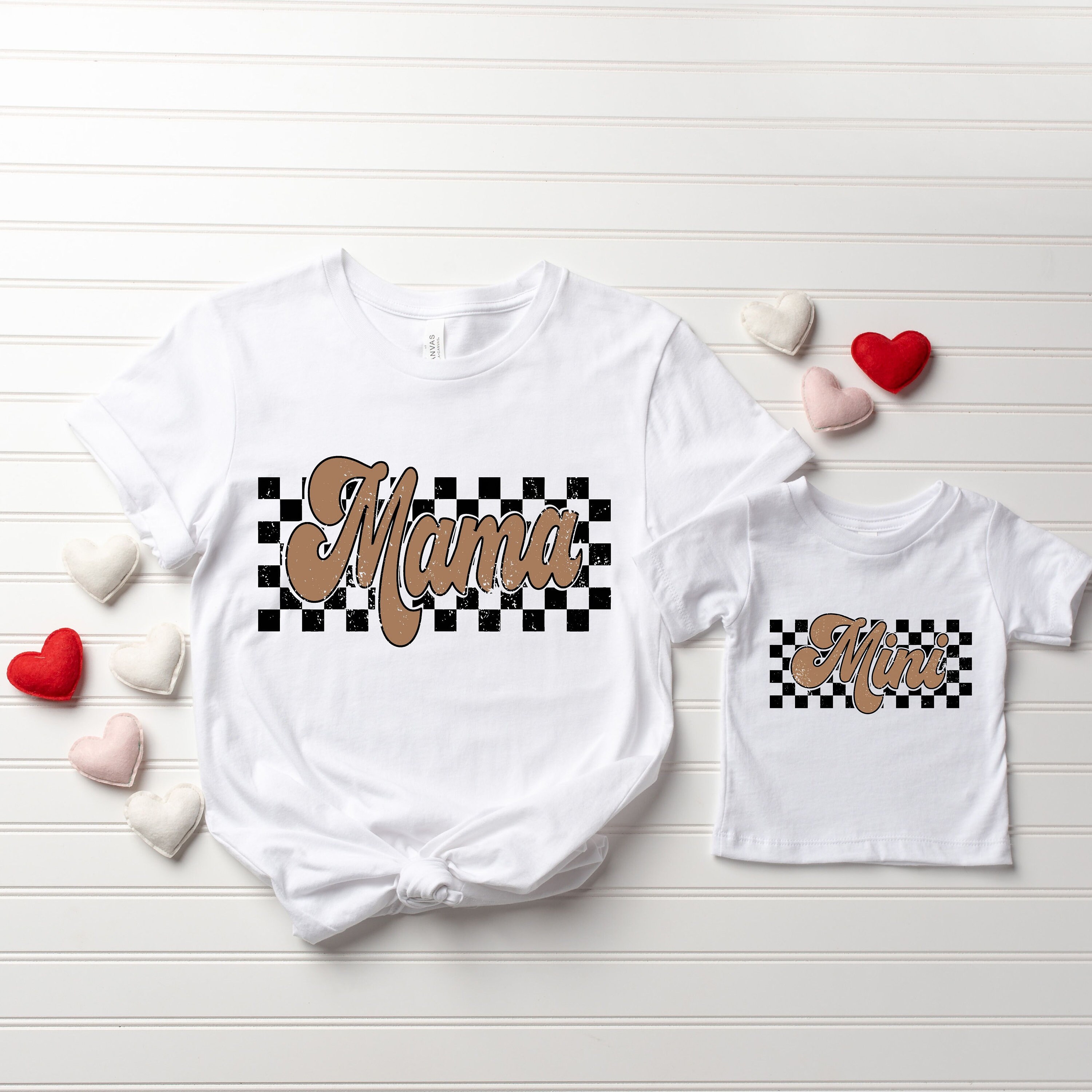 checkered mama mini matching set for mom and child cute mommy and me shirt perfect for mothers day celebrations woc7e scaled