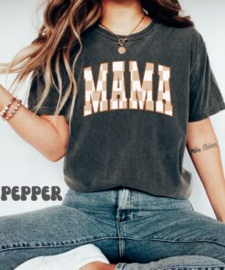 checkered mama shirt cute mom t shirt varsity letter design trendy crewneck for mothers day gifts and new moms rnjro