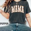 checkered mama shirt cute mom t shirt varsity letter design trendy crewneck for mothers day gifts and new moms rnjro scaled