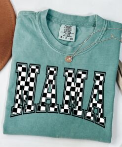 checkered mama shirt for moms retro style pregnancy announcement new mom birthday gift mothers day shirt wfpma