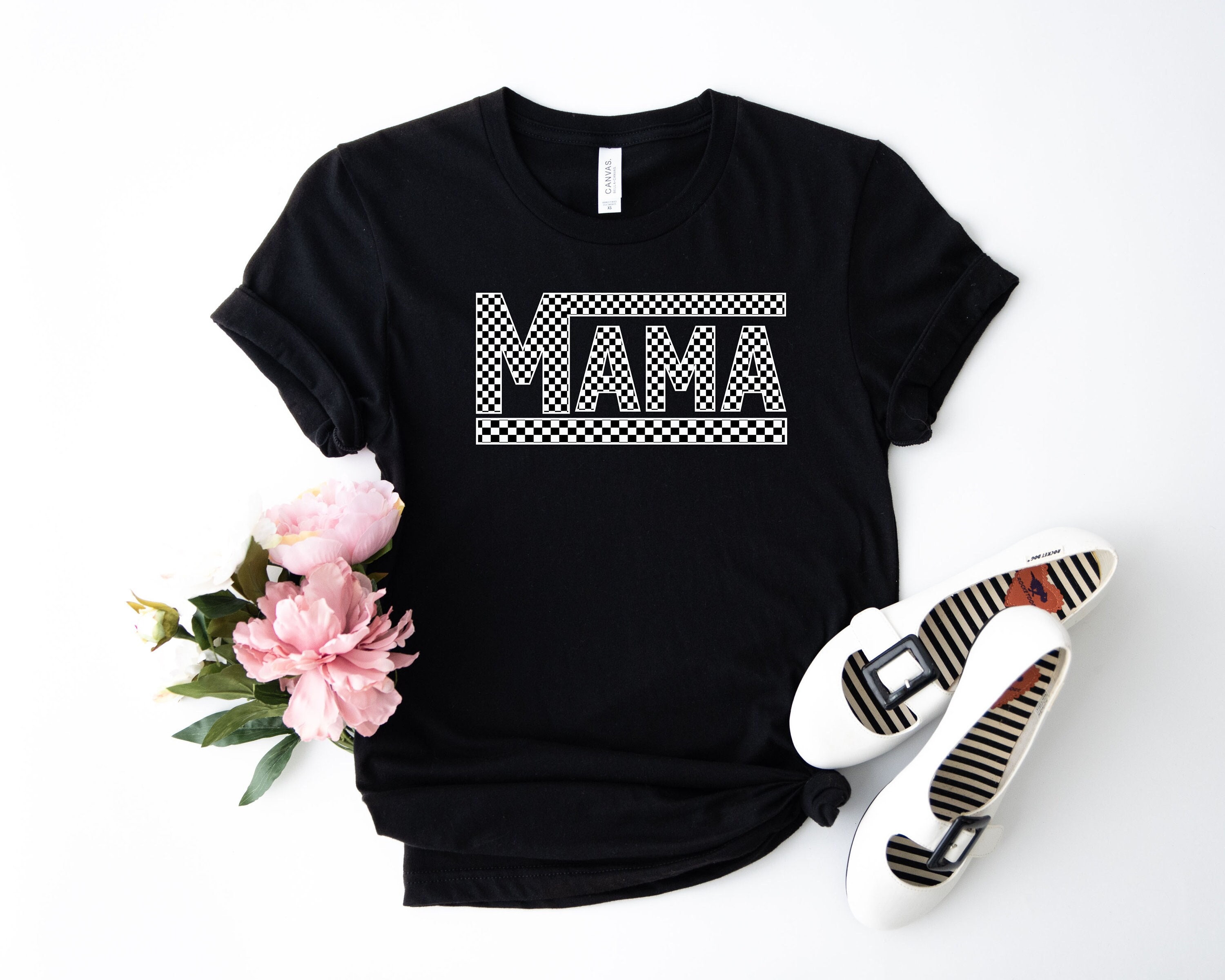 checkered mama shirt retro design for mothers day cute mom t shirt perfect for gifts and everyday wear tebxh scaled