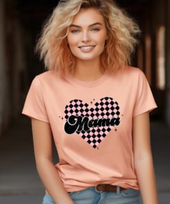 checkered mama shirt retro style for moms trendy mothers day tee cute mom life t shirt best mom ever apparel qozii