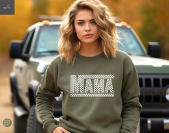 checkered mama shirt retro style for moms trendy mothers day tee cute mom t shirt perfect for everyday wear 5lqbl